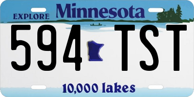MN license plate 594TST