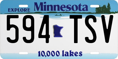 MN license plate 594TSV