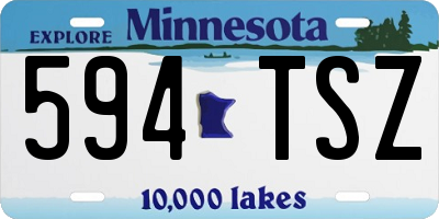 MN license plate 594TSZ
