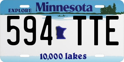 MN license plate 594TTE