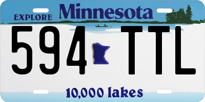 MN license plate 594TTL