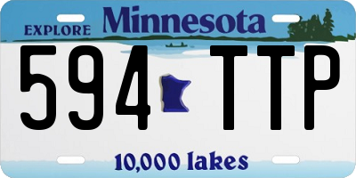 MN license plate 594TTP