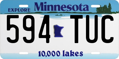 MN license plate 594TUC