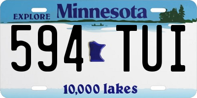 MN license plate 594TUI