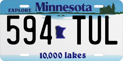 MN license plate 594TUL