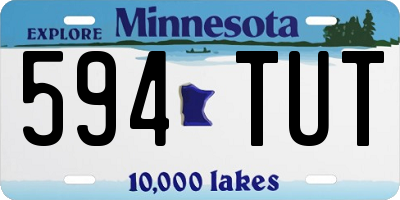 MN license plate 594TUT