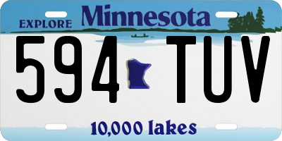 MN license plate 594TUV