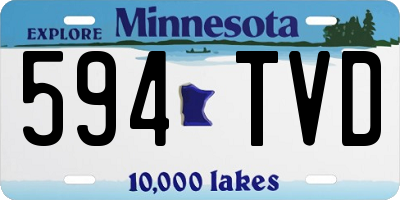 MN license plate 594TVD