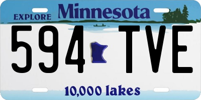 MN license plate 594TVE