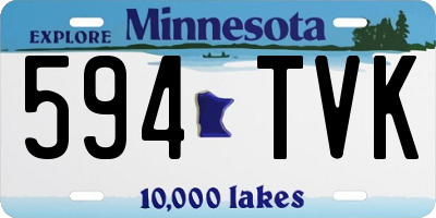 MN license plate 594TVK