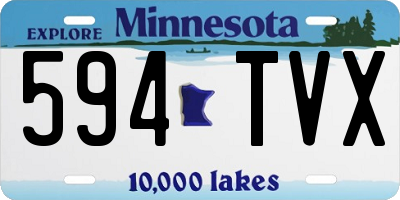 MN license plate 594TVX