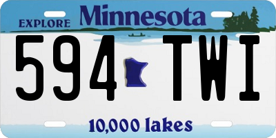 MN license plate 594TWI