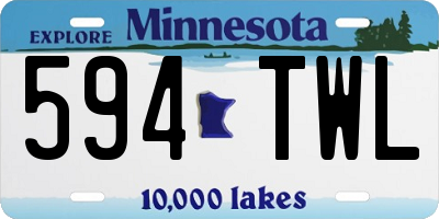 MN license plate 594TWL