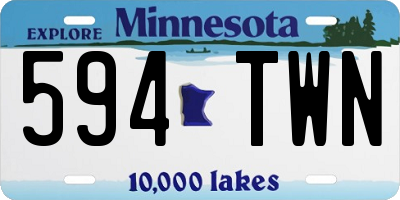 MN license plate 594TWN