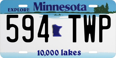 MN license plate 594TWP