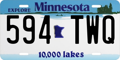 MN license plate 594TWQ