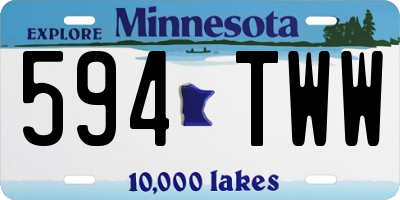 MN license plate 594TWW