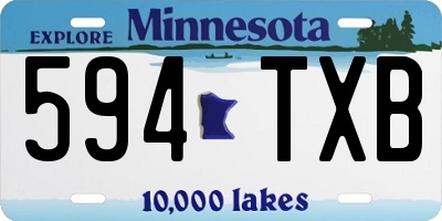 MN license plate 594TXB
