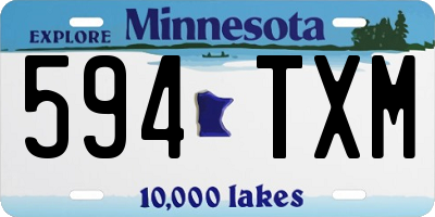 MN license plate 594TXM
