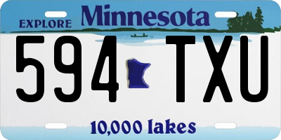 MN license plate 594TXU