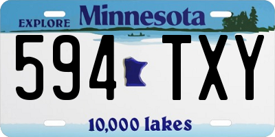 MN license plate 594TXY