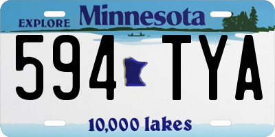 MN license plate 594TYA