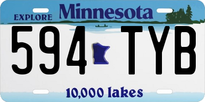 MN license plate 594TYB