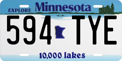 MN license plate 594TYE