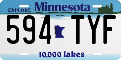 MN license plate 594TYF