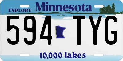 MN license plate 594TYG