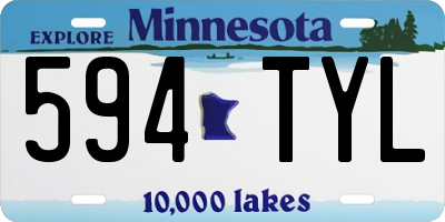 MN license plate 594TYL