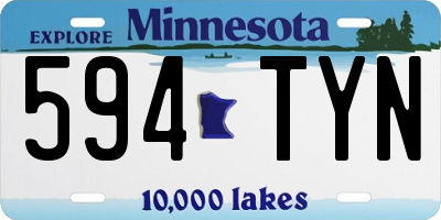 MN license plate 594TYN