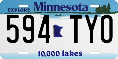 MN license plate 594TYO