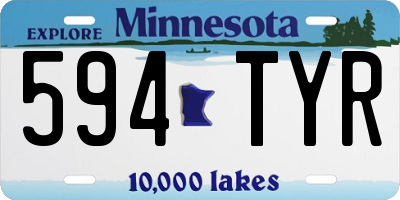 MN license plate 594TYR