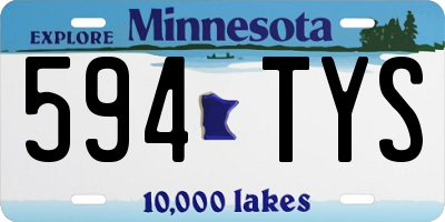 MN license plate 594TYS