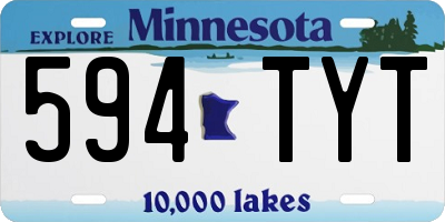 MN license plate 594TYT