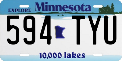 MN license plate 594TYU