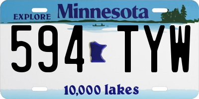 MN license plate 594TYW