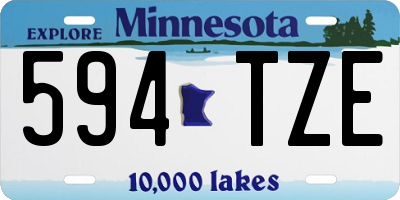 MN license plate 594TZE