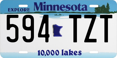 MN license plate 594TZT