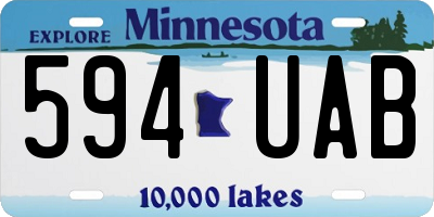 MN license plate 594UAB