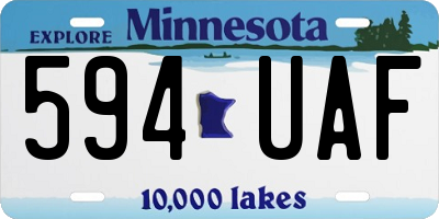 MN license plate 594UAF