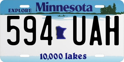 MN license plate 594UAH