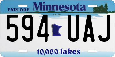 MN license plate 594UAJ