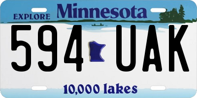 MN license plate 594UAK