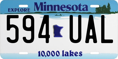 MN license plate 594UAL
