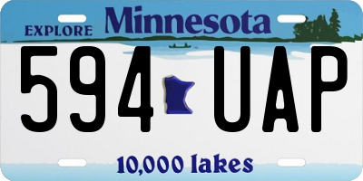 MN license plate 594UAP