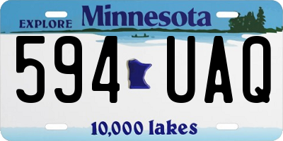 MN license plate 594UAQ