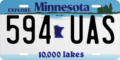 MN license plate 594UAS