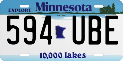 MN license plate 594UBE